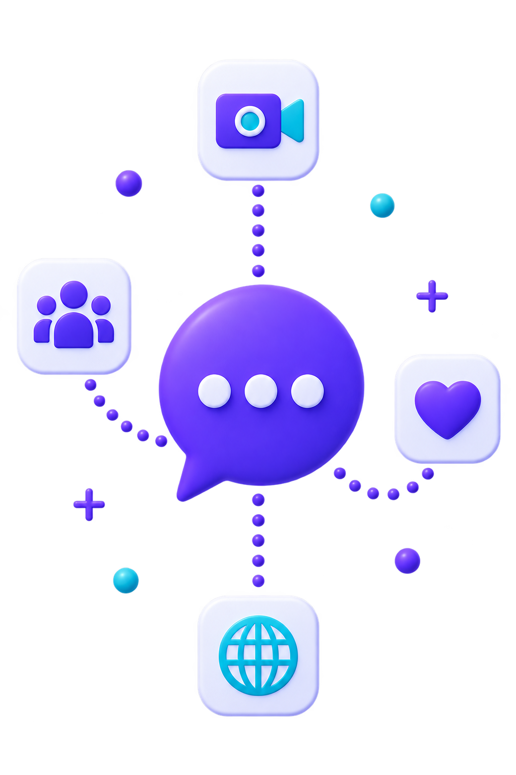 TopChatPages chat and video communication illustration